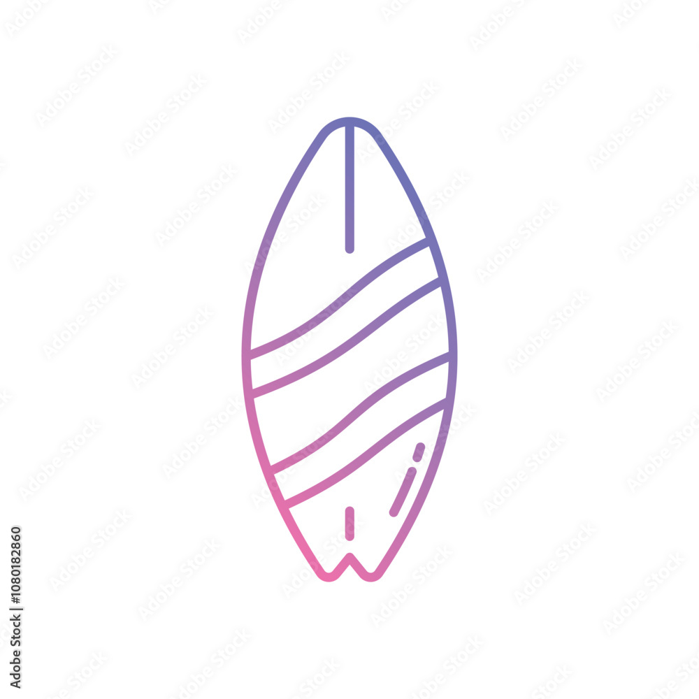 Surfboard vector icon stock illustration Surfboard vector icon stock illustration
