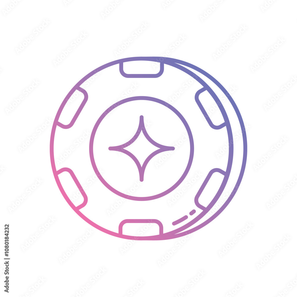 Poker Chips vector icon stock illustration Poker Chips vector icon stock illustration