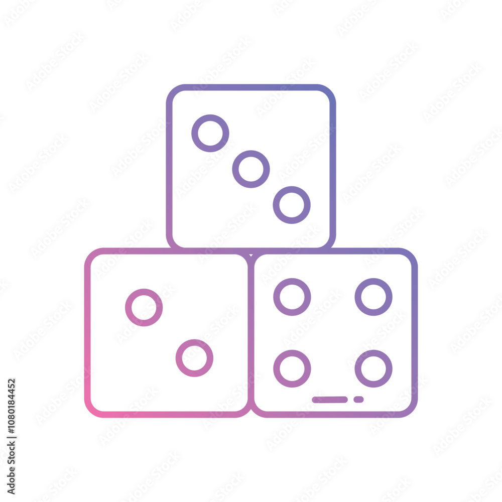 Dice vector icon stock illustration