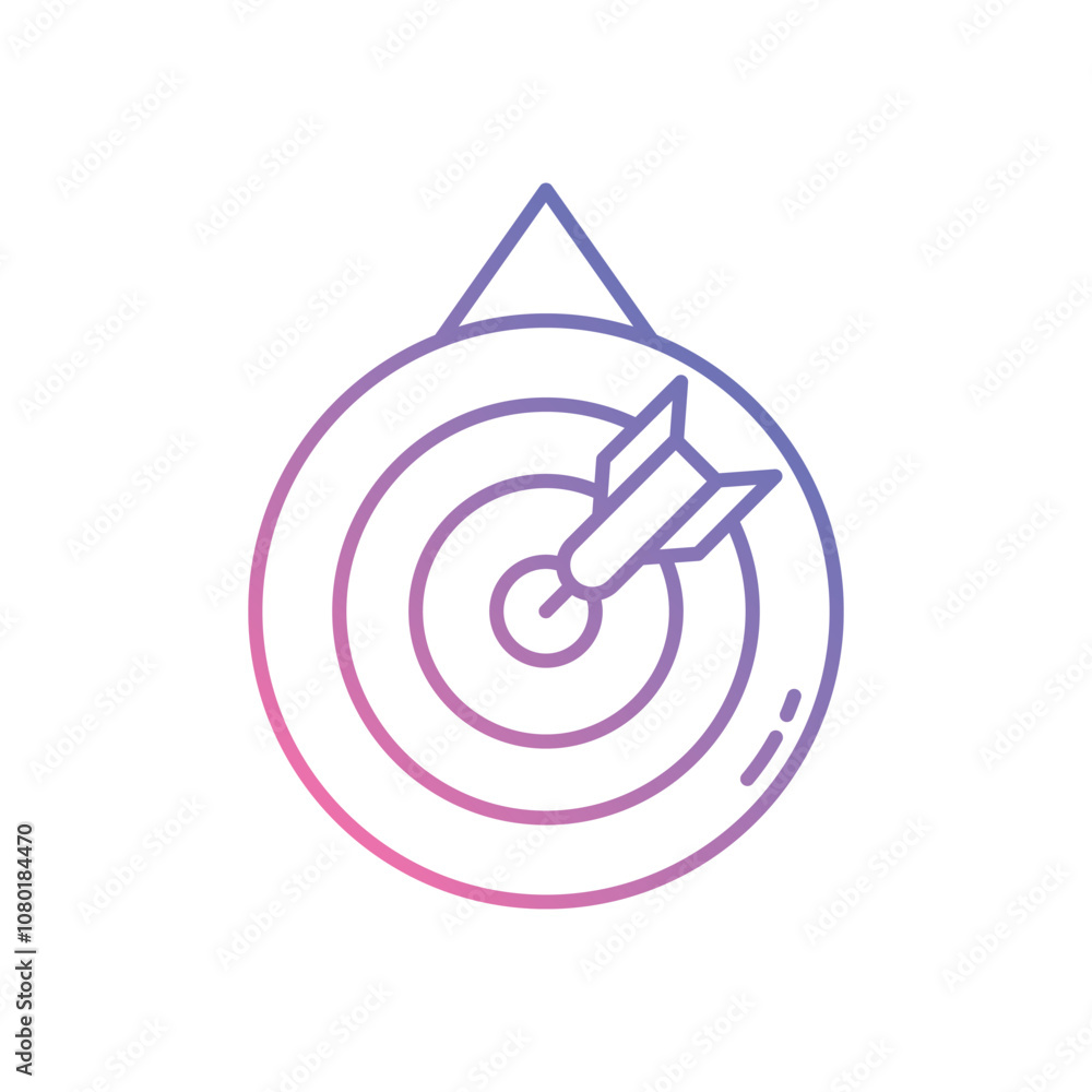 Dartboard vector icon stock illustration Dartboard vector icon stock illustration
