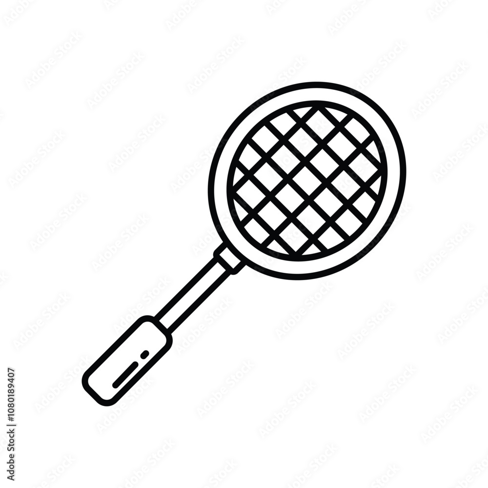 Badminton Racket vector icon stock illustration Badminton Racket vector icon stock illustration