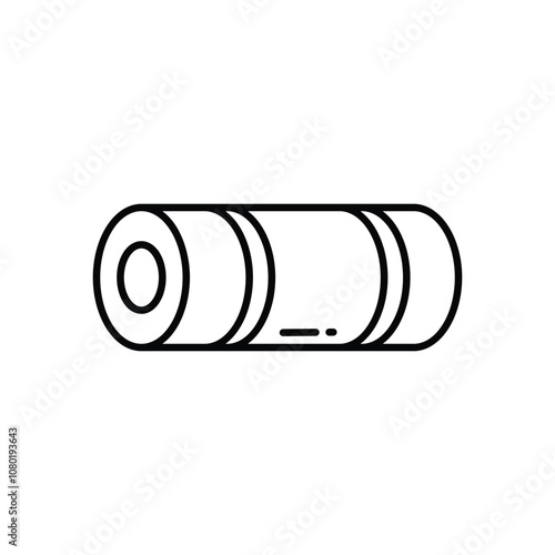 Yoga Mat vector icon stock illustration