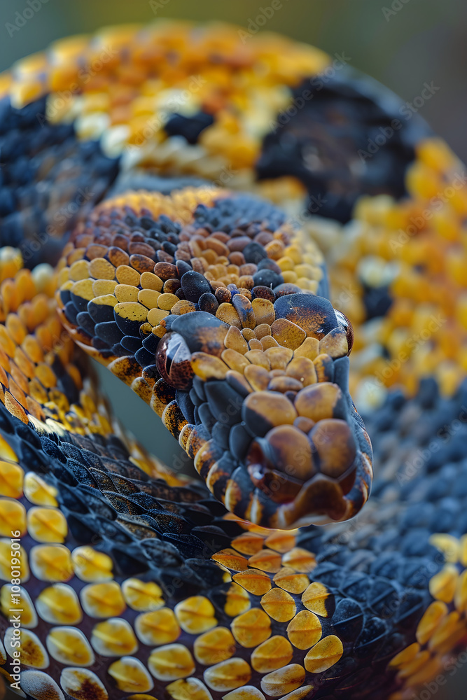 Non-Venomous Snake in Natural Habitat: A Display of Vibrant Patterns ...