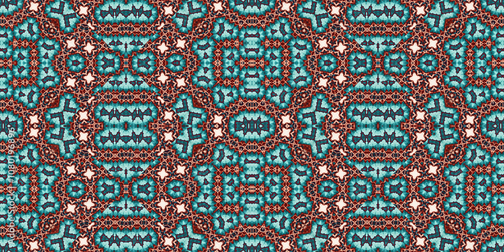 Fototapeta Seamless banner pattern. Abstract wide texture. The background is creative abstract.