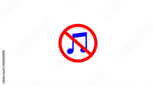 Music prohibition symbol. No music icon. Forbidden noise icon. No sound. Free Download Music prohibition symbol. No music icon. Forbidden noise icon. No sound. - GFXLoad