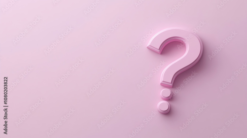 A pink question mark on a pink background. A pink question mark on a pink background.