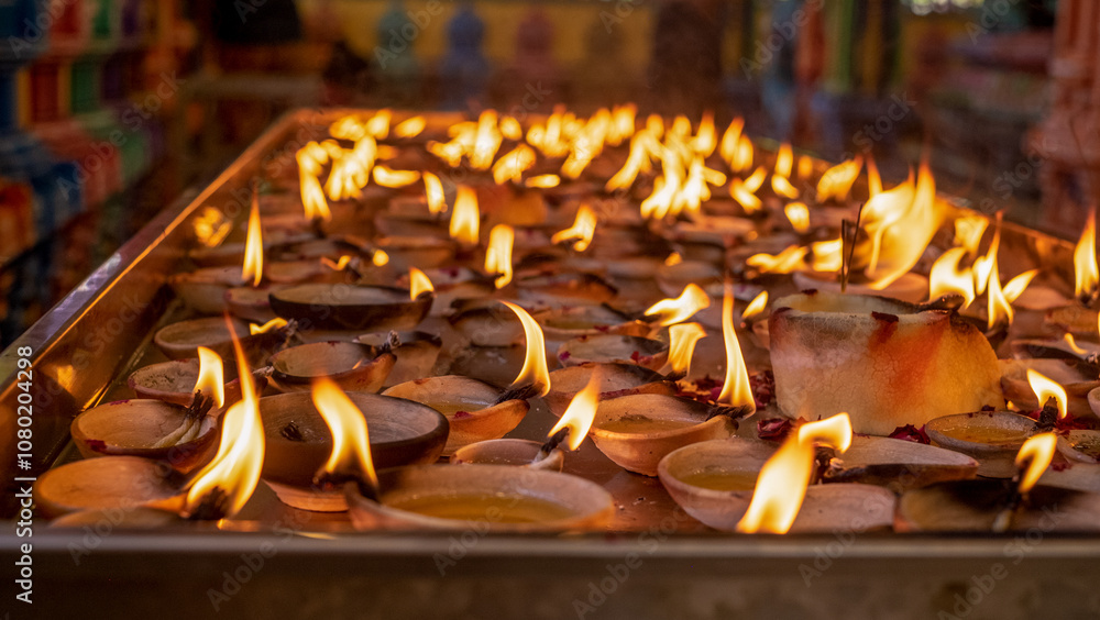 Candles in the temple, Thailand Candles in the temple, Thailand