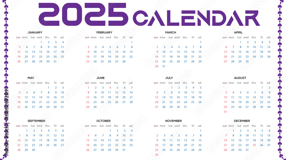 calendar for 2025 calendar for 2025