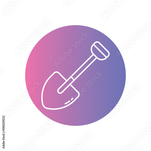 Shovel vector icon stock illustration