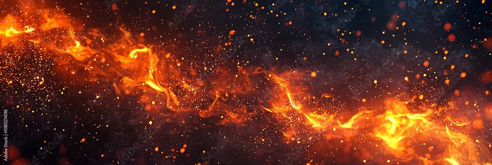 Black background, with an orange gradient of flames Black background, with an orange gradient of flames