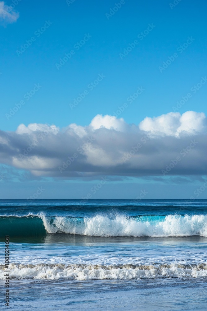 Fototapeta premium Blue ocean waves