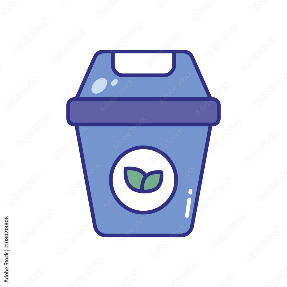 Compost Bin vector icon stock illustration Compost Bin vector icon stock illustration