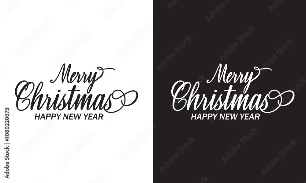 Christmas and new year hand written calligraphy. Winter season holiday wishes . Merry Christmas and Happy New Year text. For celebration cards, party posters, gift tags. Vector illustration. EPS 10 Christmas and new year hand written calligraphy. Winter season holiday wishes . Merry Christmas and Happy New Year text. For celebration cards, party posters, gift tags. Vector illustration. EPS 10