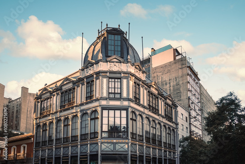 Historic liberty-style palace in the beautiful Barrio Lastarria, Santiago, Chile. Renowned for its bohemian atmosphere, it was considered one of the coolest neighborhoods in the world in 2018.