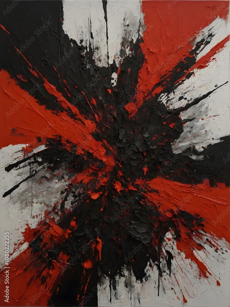 Expressive Abstract Composition in Bold Hues Expressive Abstract Composition in Bold Hues