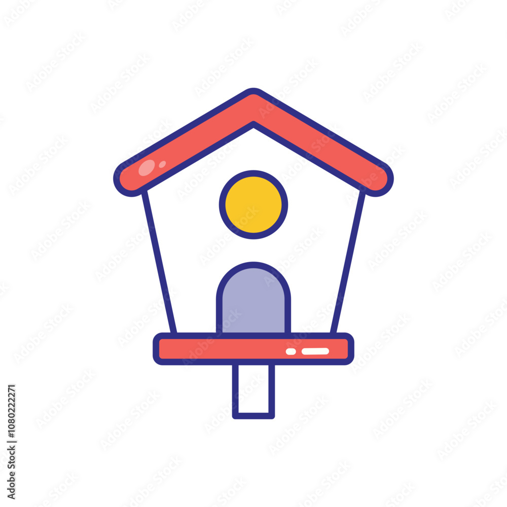 Bird House vector icon stock illustration Bird House vector icon stock illustration