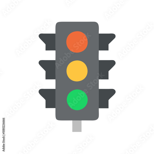 Traffic signal using red, yellow, and green lights at an intersection during daylight, guiding vehicles and pedestrians on safe navigation