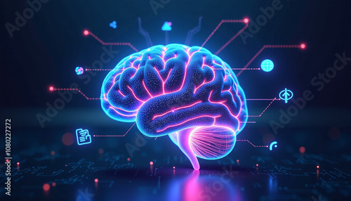 Wallpaper Mural Digital Brain Illustration: Exploring the Inner Workings of the Mind Torontodigital.ca