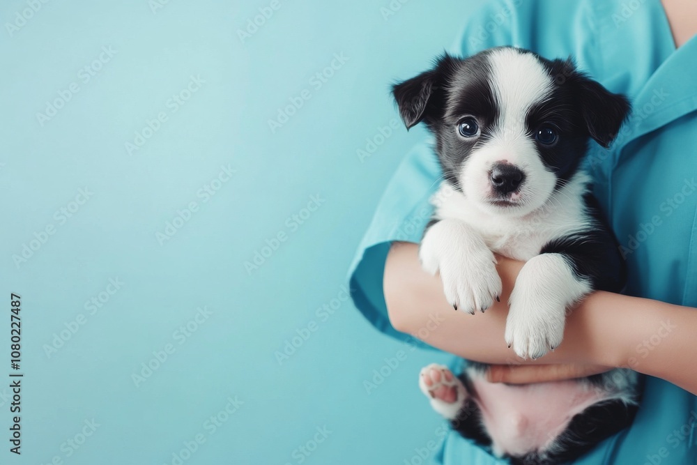 A Caring Veterinarian is seen with an Adorable Puppy, creating a heartwarming moment that showcases the special bond between pets and their caregivers, illustrating love for all things canine