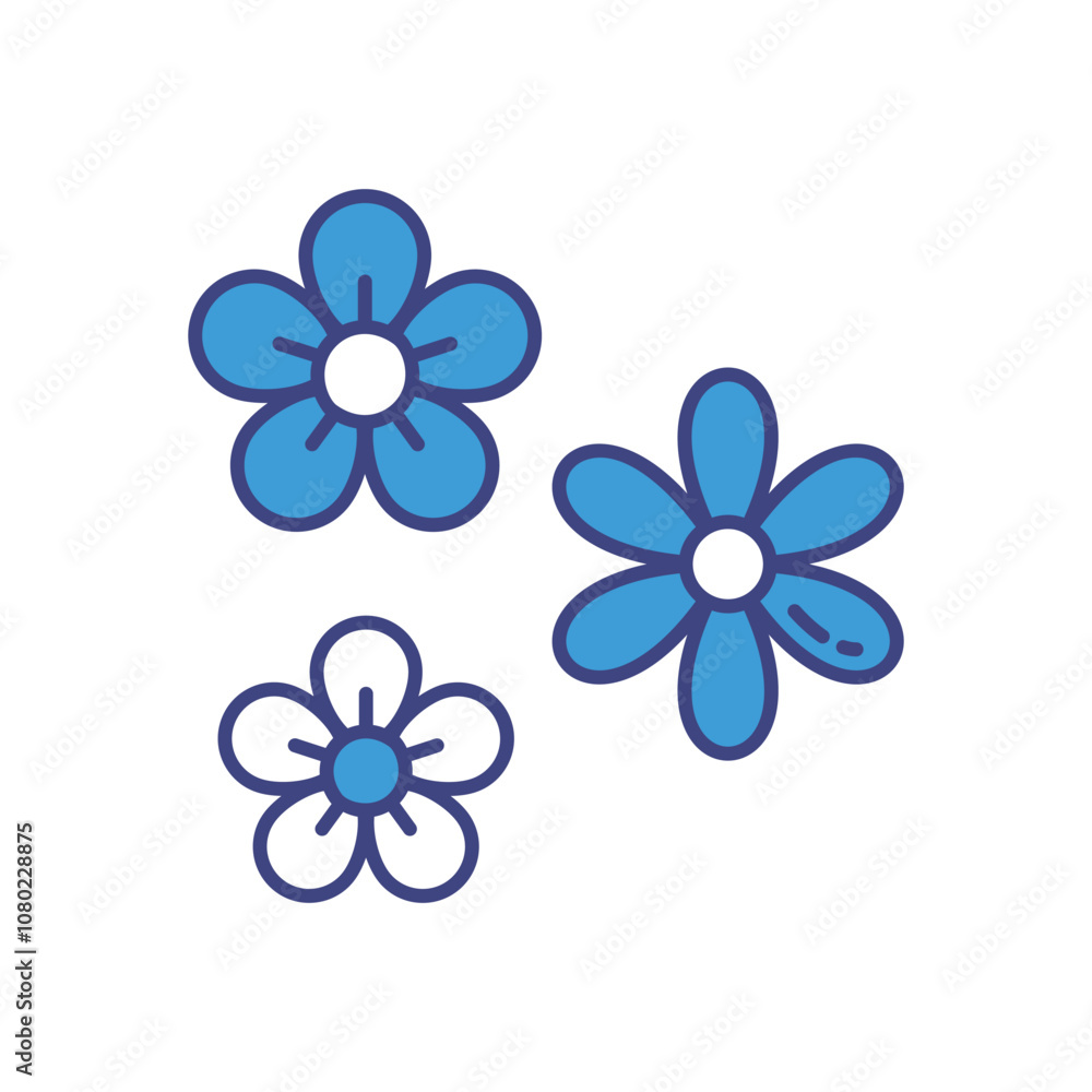 Flowers vector icon stock illustration Flowers vector icon stock illustration
