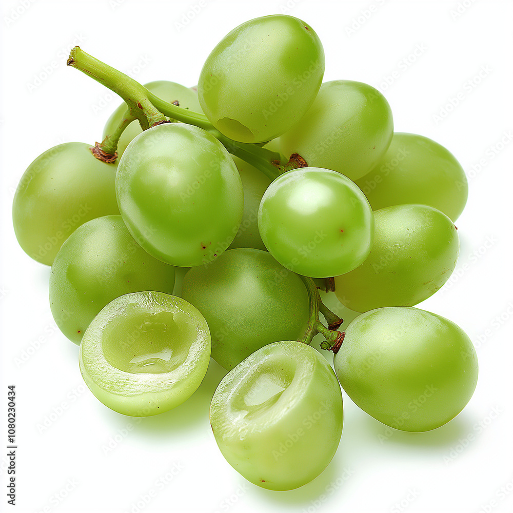 Fresh Produce Delight Green Grapes in High-Resolution Detail Fresh Produce Delight Green Grapes in High-Resolution Detail