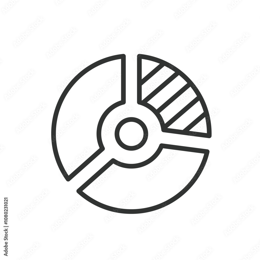 Doughnut chart segment, icon in line design. Doughnut, chart, segment, data, division, slice, percentage on white background vector. Doughnut chart segment editable stroke icon Doughnut chart segment, icon in line design. Doughnut, chart, segment, data, division, slice, percentage on white background vector. Doughnut chart segment editable stroke icon