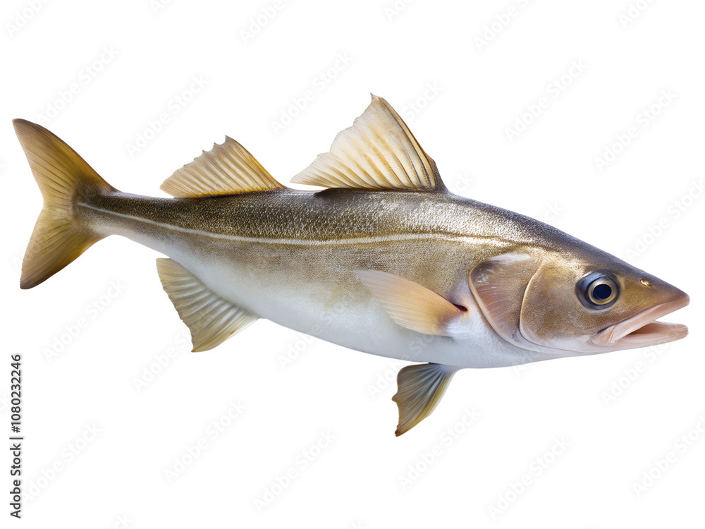 Haddock Fish swiming isolated on a transparent background Haddock Fish swiming isolated on a transparent background