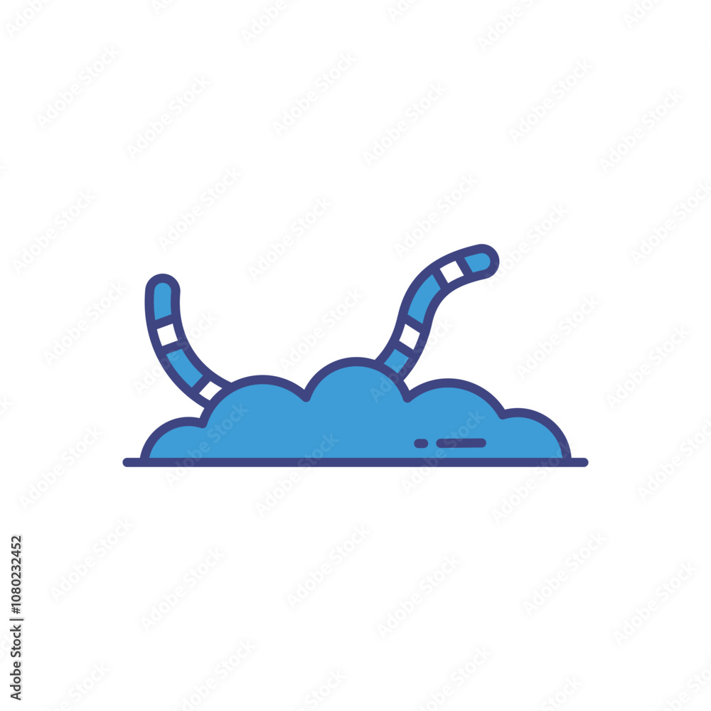 Worm vector icon stock illustration Worm vector icon stock illustration