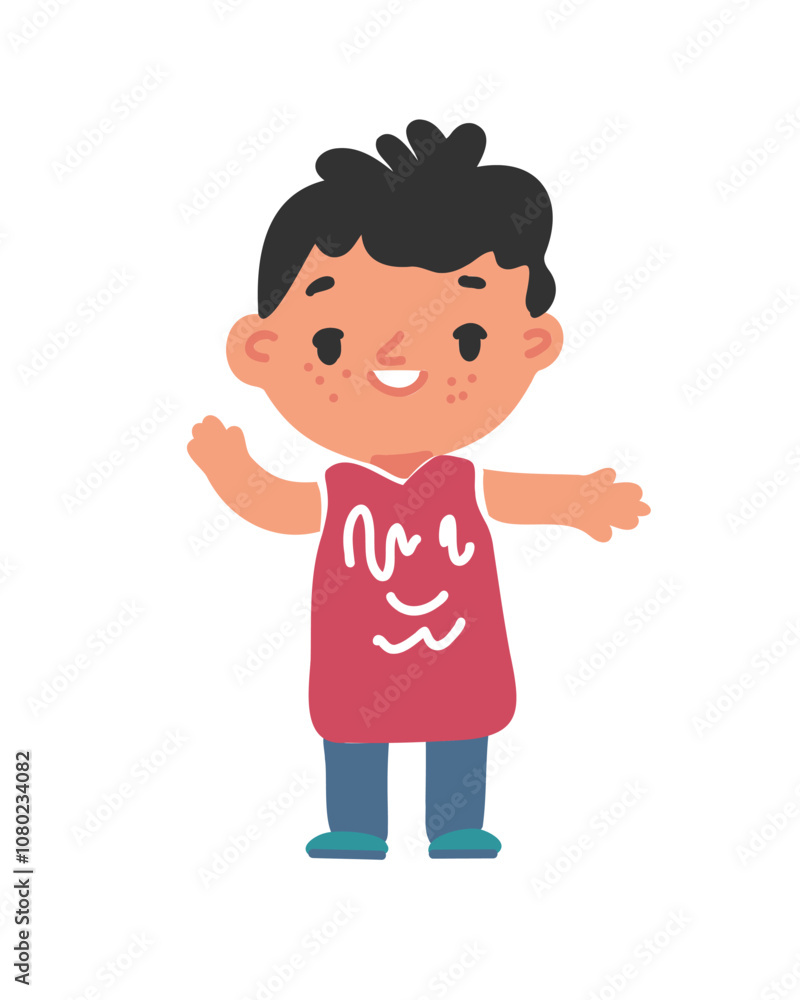 Happy little boy, smiling and enjoying the moment Happy little boy, smiling and enjoying the moment