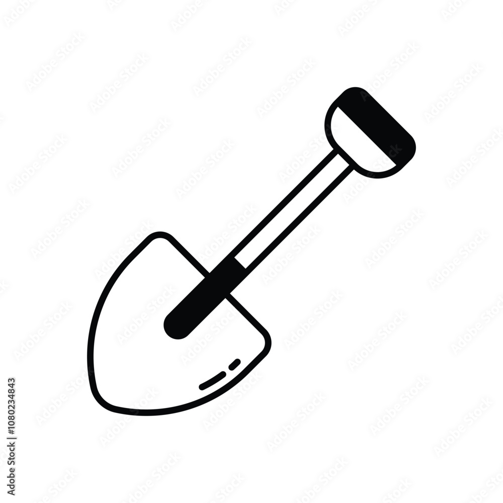 Shovel vector icon stock illustration Shovel vector icon stock illustration