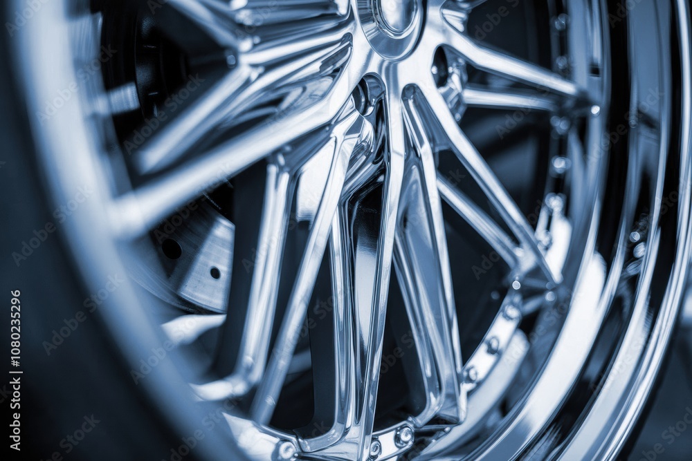 Shiny Alloy Wheel Close-Up - High Fidelity Detailing Shiny Alloy Wheel Close-Up - High Fidelity Detailing