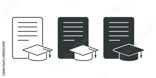 Educational paper icon. Illustration vector