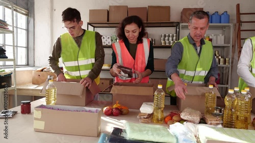 Holiday Food Bank Volunteer. Christmas Food Program