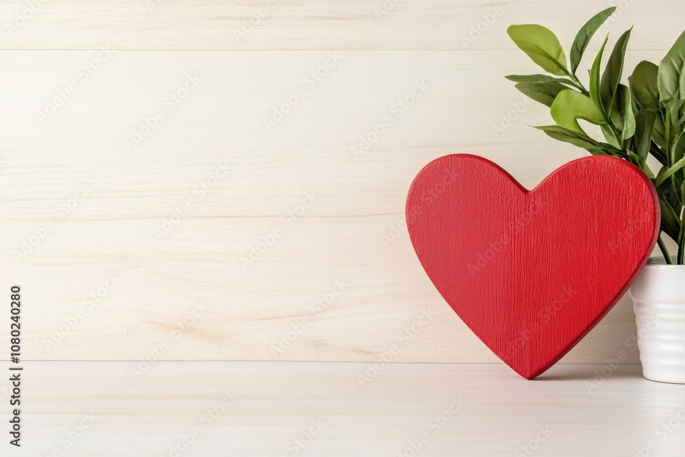 Photo frame of heart shape for mockup design on light table background. ai generated Photo frame of heart shape for mockup design on light table background. ai generated