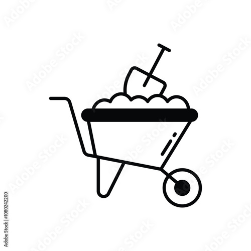 Mulch vector icon stock illustration