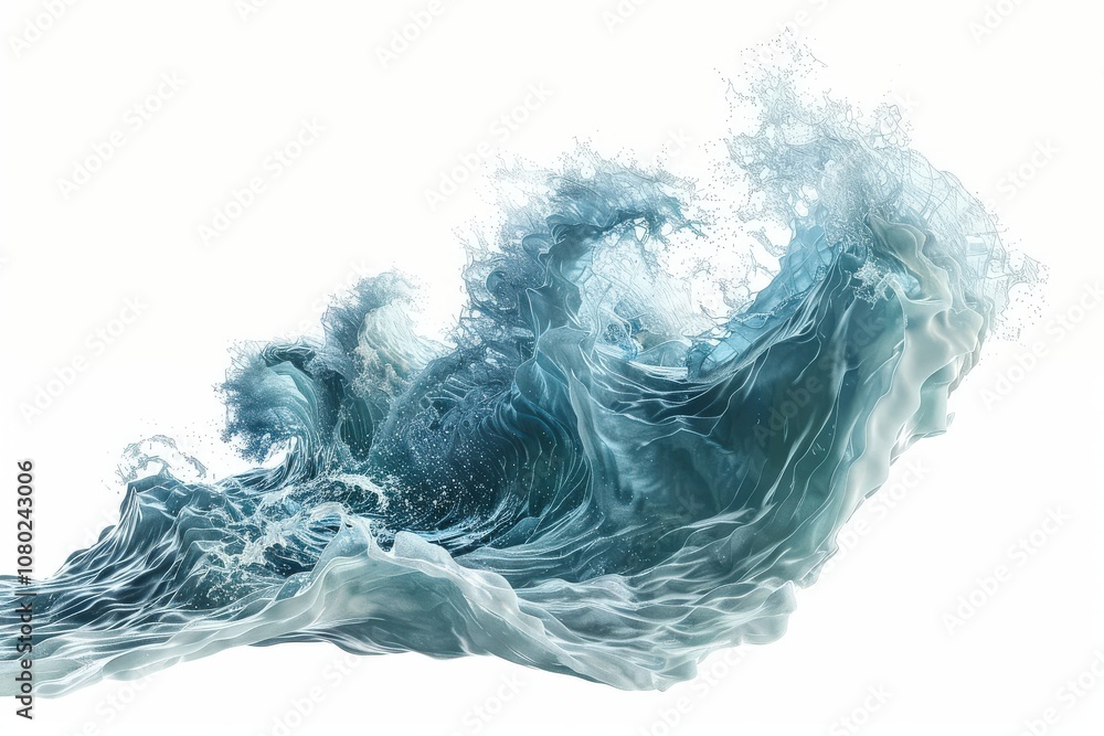 Dreamlike Ocean Waves and Mythical Beings Dreamlike Ocean Waves and Mythical Beings