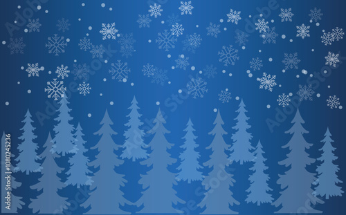 Beautiful snowflakes wallpaper. Snowflakes January February theme. Snowy nature landscape. Snowflakes on blue background. Magic nature fantasy snowfall background. Snowfall weather background