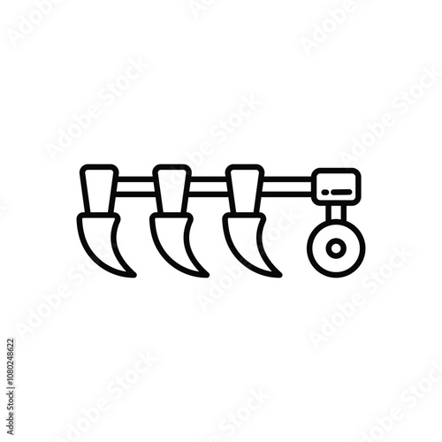 Plow vector icon stock illustration