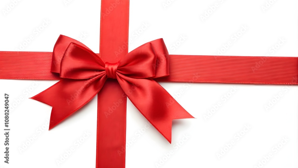 Red Ribbon and Bow Isolated, Decorative Holiday Gift Ribbon for Wrapping Art
Red Ribbon and Bow Isolated, Decorative Holiday Gift Ribbon for Wrapping Art