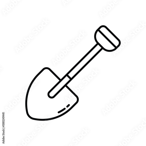 Shovel vector icon stock illustration