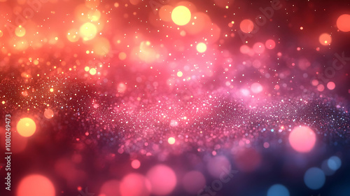 Abstract Red and Blue Bokeh Background