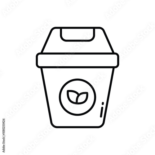 Compost Bin vector icon stock illustration