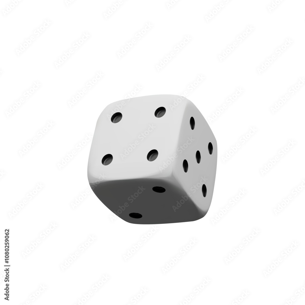 3d render game die. Gambling play with chance of risk or fortune. Vector illustration of three-dimensional cube with number dots. Success symbol of opportunity in casino. Bet object. Las Vegas winning 3d render game die. Gambling play with chance of risk or fortune. Vector illustration of three-dimensional cube with number dots. Success symbol of opportunity in casino. Bet object. Las Vegas winning