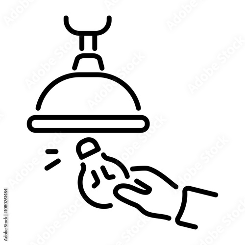 A linear icon of fixing light bulb 