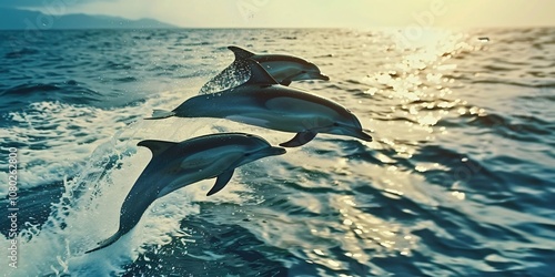 Dolphin Squad Leaps for Fun – Stunning Ocean Moments, Playful Dolphins Put on a Jumping Show in the Surf, Epic Dolphin Jumps! Playful Group Caught in Action