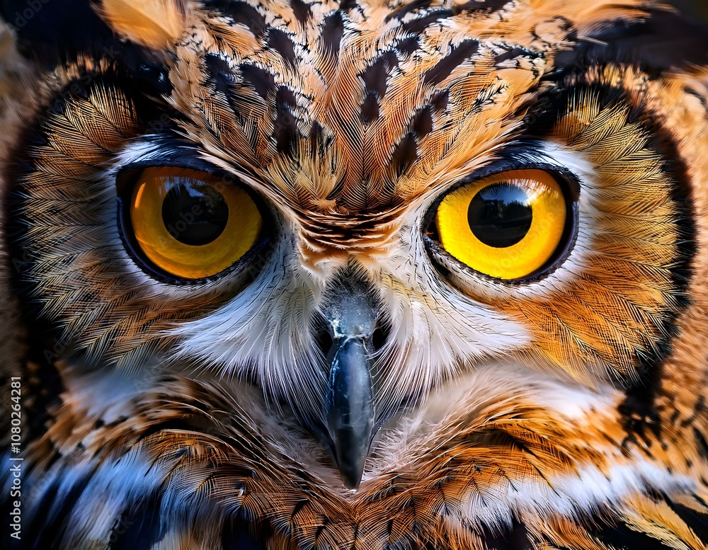 closeup round yellow eyes of great gray owl looking away at dark night closeup round yellow eyes of great gray owl looking away at dark night