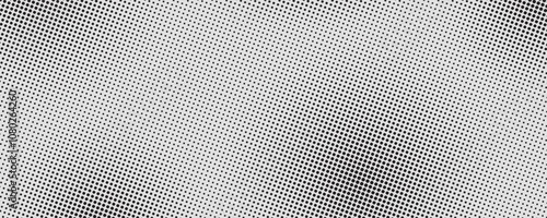 Small circular shape pattern, with vertical size gradient. Halftone effect vector background. Medium dots halftone vector background. Overlay texture.