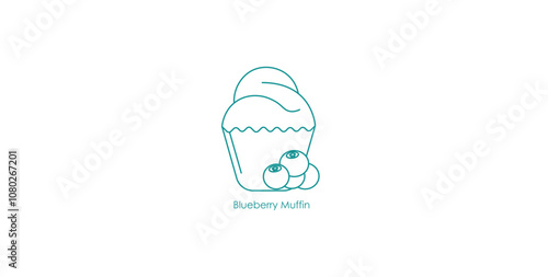 Blueberry Muffin Vape Icon Graphic Design Illustration