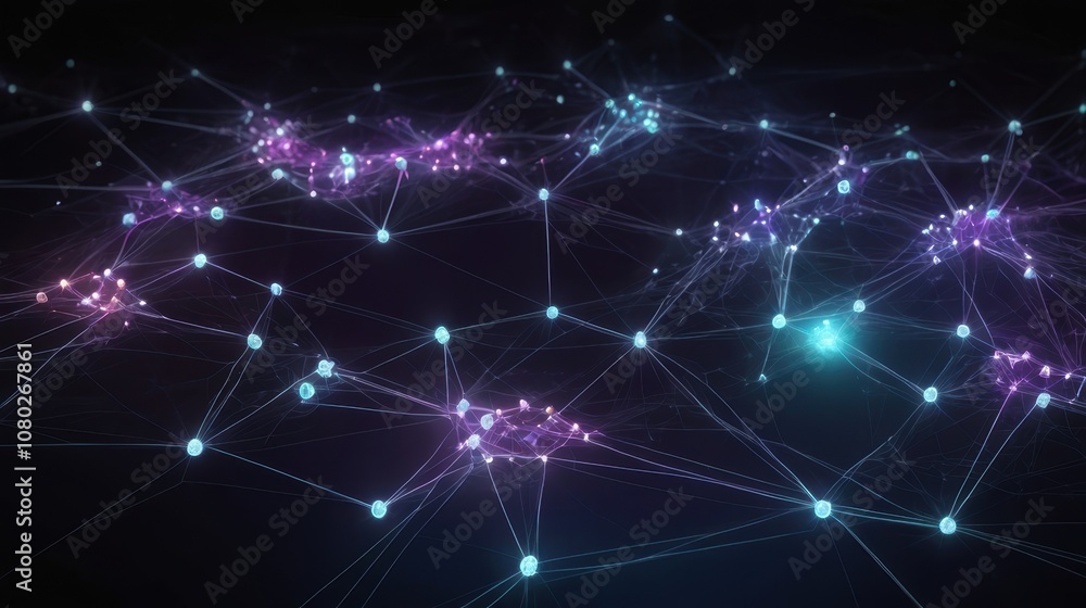 Fototapeta premium Abstract Digital Network Visualization