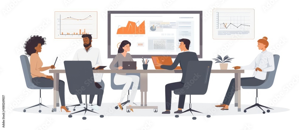Business Meeting with Data Analysis Presentation Business Meeting with Data Analysis Presentation
